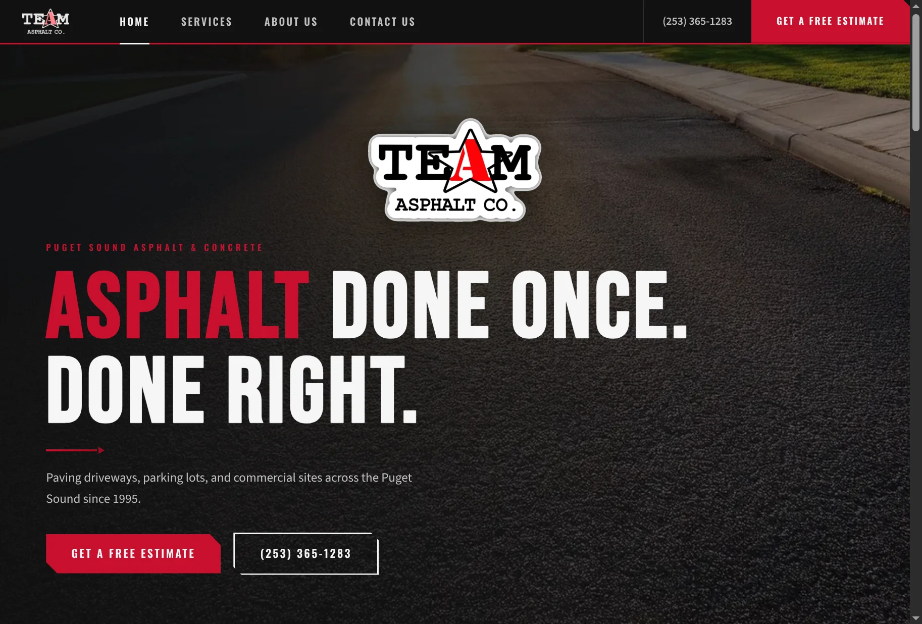 A-Team Asphalt Co. desktop screenshot